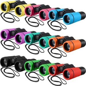 9 Pack Shockproof Mini Compact Binoculars for Kids 3-12 Years, 9 Colors
